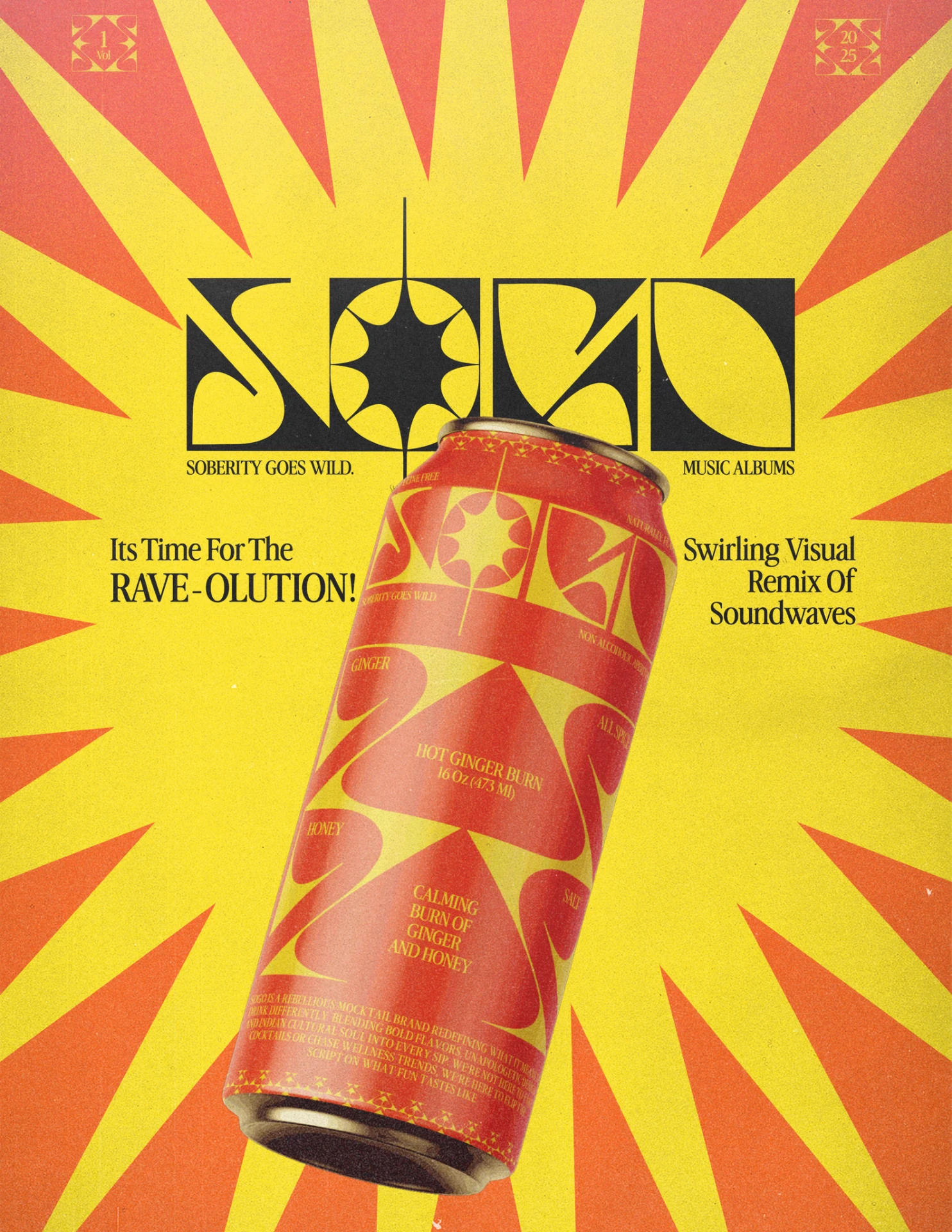SOGO - Rave-olution - Vol. 1 sunburst poster